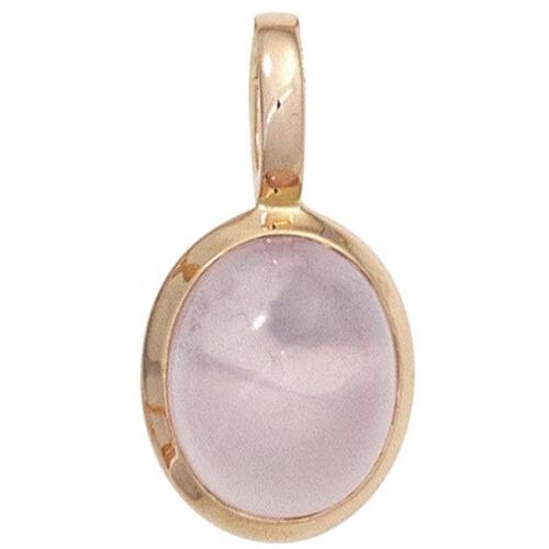 Anh�nger 585 Gold Rotgold 1 Rosenquarz rosa