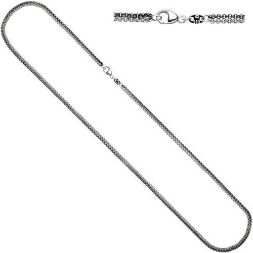 Erbskette 2-reihig 585 Wei�gold 45 cm - 2,7 mm Halskette Karabiner