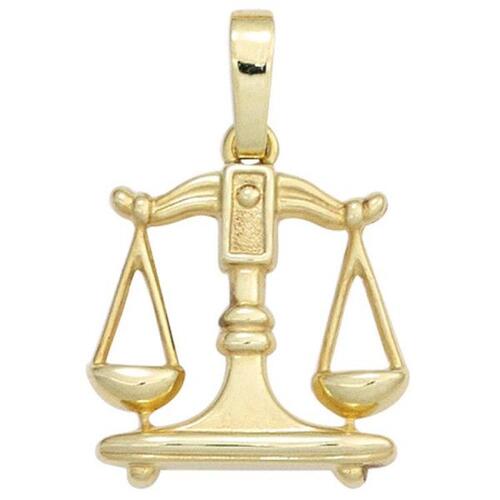 Kettenanhnger Sternzeichen Waage 333 Gelbgold
