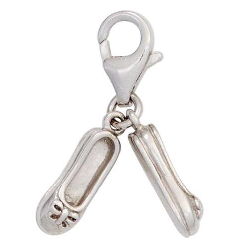 Einhnger Charm Ballerinas 925 Sterling Silber rhodiniert