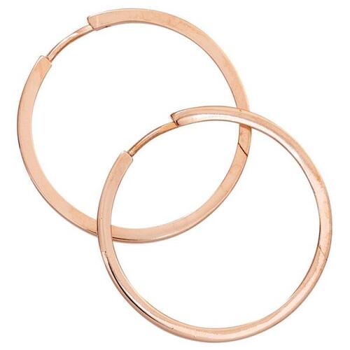 Creolen rund 925 Silber rotvergoldet Ohrringe Klappmechanik