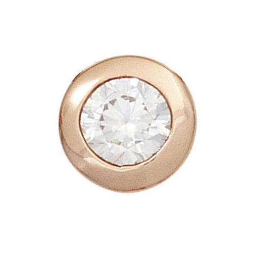 Anh�nger rund 925 Sterling Silber rotvergoldet 1 Zirkonia