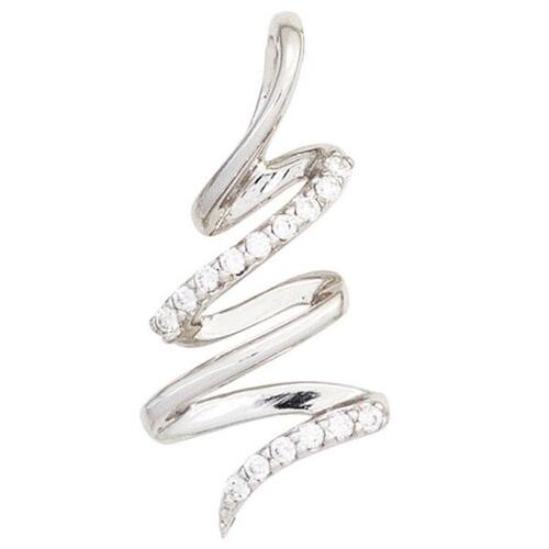 Anh�nger Spirale 925 Sterling Silber rhodiniert mit Zirkonia
