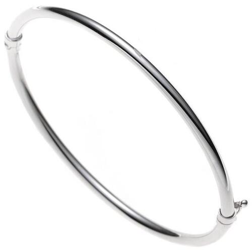 Armreif Armband oval 585 Gold Wei�gold Goldarmreif Steckverschluss