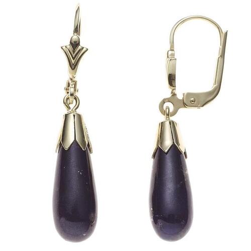 Boutons 333 Gold Gelbgold 2 Lapislazuli Ohrringe Ohrh�nger