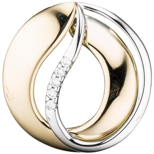 Anh�nger 585 Gelbgold Wei�gold bicolor 5 Diamanten Brillanten