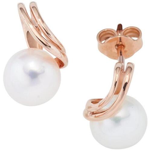 Ohrstecker 585 Gold Rotgold 2 S��wasser Perlen Ohrringe Perlenohrstecker