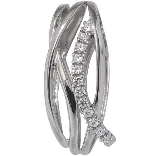 Anh�nger 333 Gold Wei�gold mit Zirkonia Gold-Anh�nger verschlungen