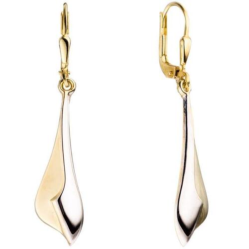 Ohrh�nger 333 Gold Gelbgold bicolor Ohrringe Boutons Goldohrringe