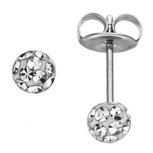 Ohrstecker Kugel Edelstahl mit SWAROVSKI� ELEMENTS Kugelohrstecker