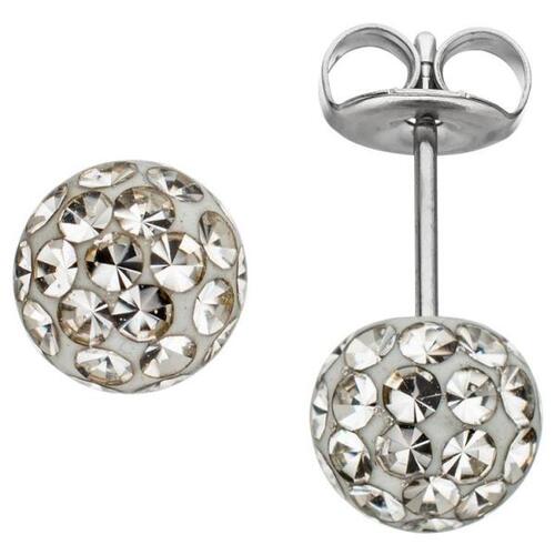 Ohrstecker Kugel Edelstahl mit SWAROVSKI� ELEMENTS 6,2 mm