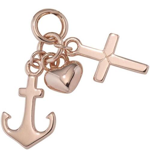 Kinder Anh�nger Glaube Liebe Hoffnung 925 Silber rotgold vergoldet