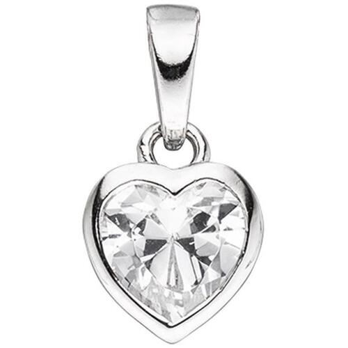 Kinder Anh�nger Herz 925 Sterling Silber 1 Zirkonia Herzanh�nger