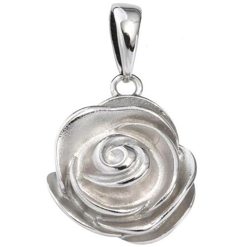 Anh�nger Rose 925 Sterling Silber rhodiniert mattiert