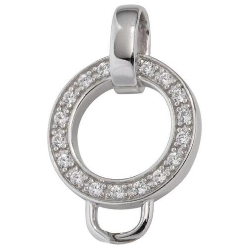 Anh�nger Carrier Tr�ger f�r Charms 925 Sterling Silber mit Zirkonia