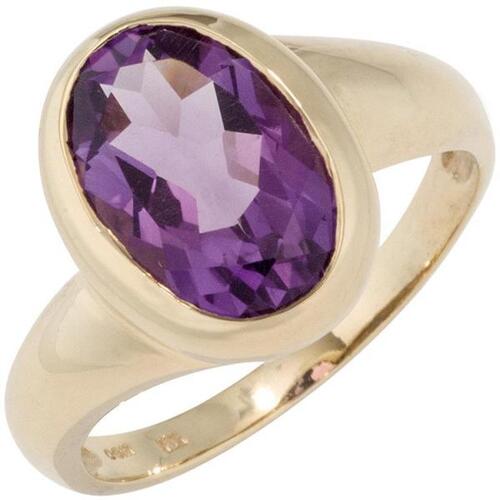 Damen Ring 585 Gelbgold 1 Amethyst lila violett Goldring (Gr��e: 56)