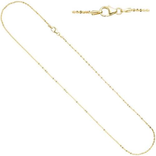 Criss-Cross Kette 333 Gelbgold 1,3 mm 45 cm Gold Halskette Karabiner