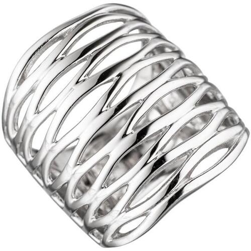 Damen Ring breit 925 Sterling Silber rhodiniert Breite ca. 24,6 mm (Gr��e: 56)