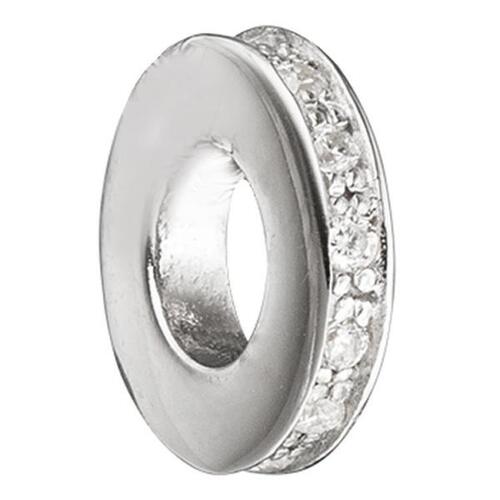Anh�nger 925 Sterling Silber rhodiniert mit Zirkonia rundum