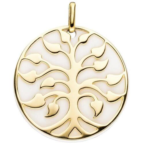 Anh�nger Baum 925 Sterling Silber gold vergoldet 1 Achat-Imitation