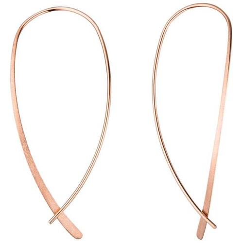 Durchzieh-Ohrh�nger 925 Silber rotgold vergoldet Ohrringe