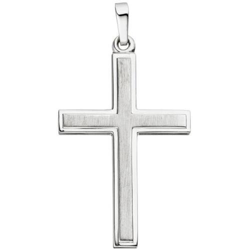 Anh�nger Kreuz 925 Sterling Silber matt mattiert Kreuzanh�nger