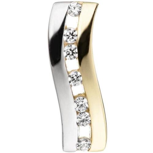 Anh�nger 333 Gold Gelbgold bicolor mit Zirkonia Goldanh�nger