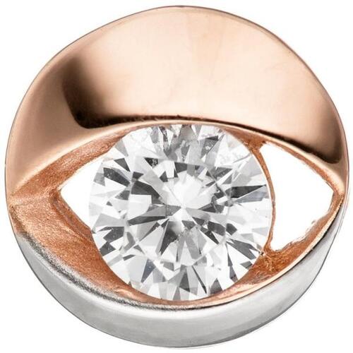 Anh�nger rund 333 Gold Rotgold bicolor 1 Zirkonia Rotgoldanh�nger