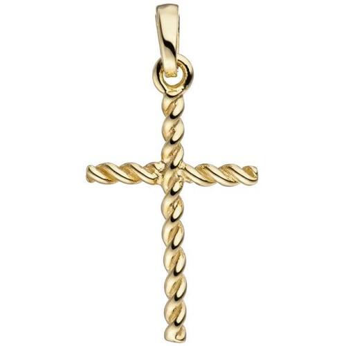 Anh�nger Kreuz schmal 333 Gold Gelbgold Kreuzanh�nger Goldkreuz