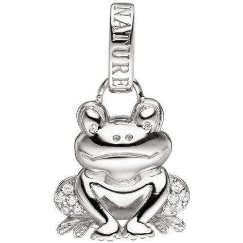 Anh�nger Frosch 925 Sterling Silber mit Zirkonia Silberanh�nger Kr�te