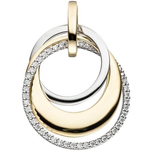 Anh�nger 585 Gelb- Wei�gold bicolor 42 Diamanten Brillanten 0,21 ct.