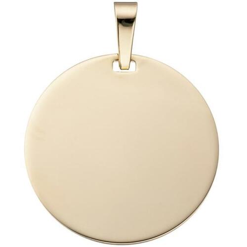 Anh�nger Gravur Gravurplatte rund 333 Gold Gelbgold Goldanh�nger
