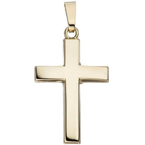Anh�nger Kreuz schlicht 585 Gold Gelbgold Kreuz Anh�nger Goldkreuz