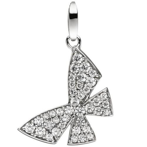 Anh�nger Schmetterling 333 Gold Wei�gold 39 Zirkonia