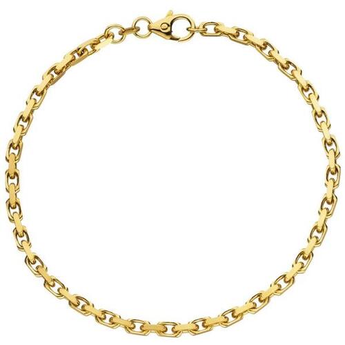 Ankerarmband 333 Gelbgold diamantiert 21 cm 3 mm Armband
