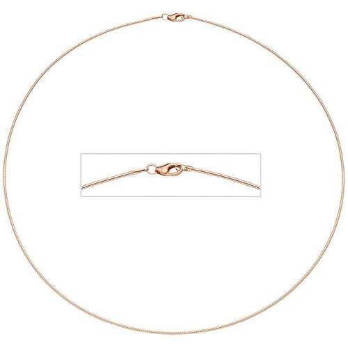 Halsreif 925 Sterling Silber Rotgold vergoldet 1,1 mm 45 cm Halskette