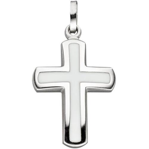weiß | Silber - Anhänger direkt Kreuz bestellen Medaillons Silberkreuz Kreuzanhänger 925 Anhänger