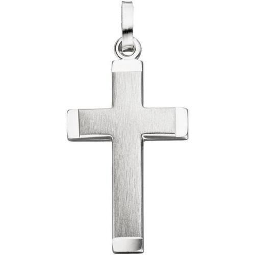 Anhänger Kreuz 925 Silber matt mattiert Kreuzanhänger Silberanhänger |  Anhänger - Medaillons direkt bestellen