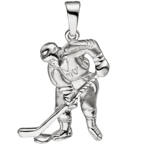 Anh�nger Eishockeyspieler Eishockey 925 Silber matt mattiert