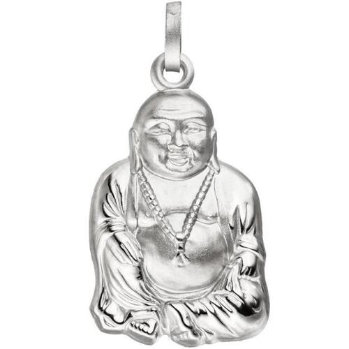 Anhnger Buddha 925 Sterling Silber matt mattiert Silberanhnger