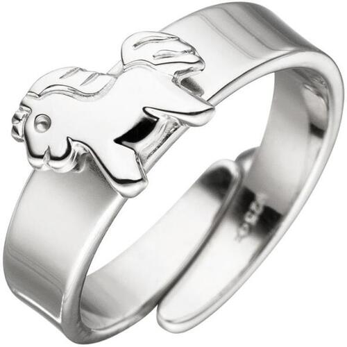 Kinder Ring Pferd Pony 925 Sterling Silber verstellbar (Gr��e: 46)