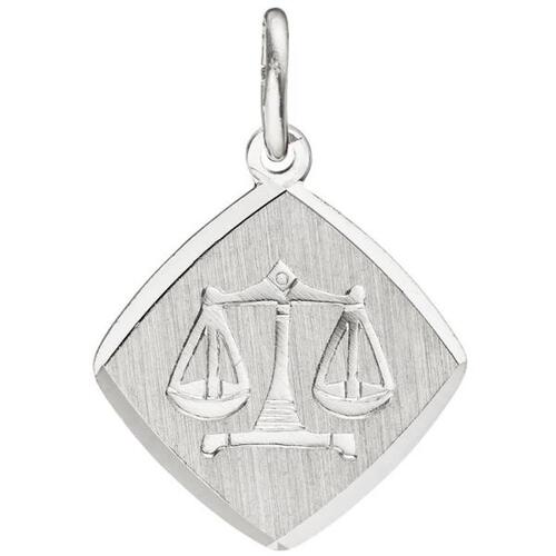 Anh�nger Sternzeichen Waage aus 925 Sterling Silber teilmattiert