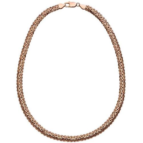 K�nigskette oval 925 Silber Rotgold vergoldet 45 cm Karabiner