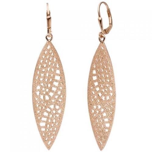 Ohrh�nger 925 Sterling Silber rotgold vergoldet matt Ohrringe Boutons