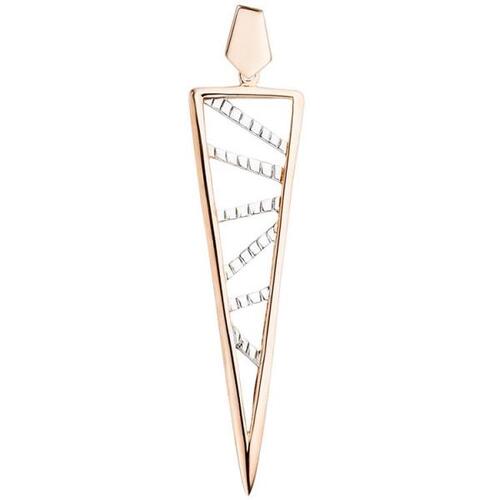 Anhnger dreieckig spitz 925 Sterling Silber Rotgold vergoldet bicolor