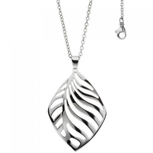 Collier Kette mit Anh�nger aus Edelstahl 47 cm Karabiner