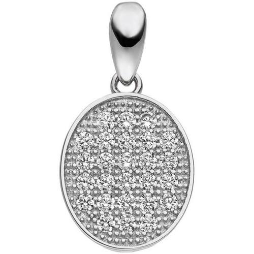 Anh�nger oval 925 Sterling Silber 26 Zirkonia SilberAnh�nger
