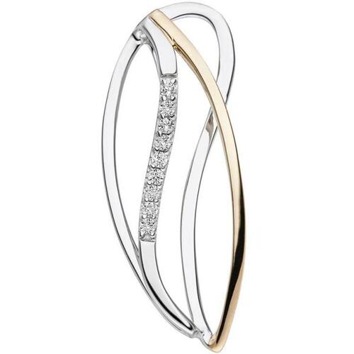Anh�nger 333 Gold Wei�gold Gelbgold bicolor 9 Zirkonia