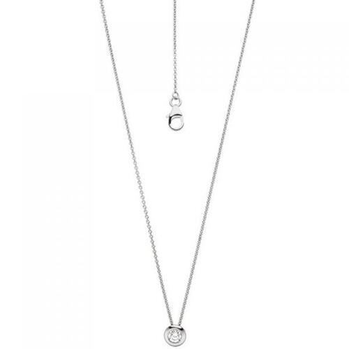 Collier Kette mit Anh�nger 585 Wei�gold 1 Diamant Brillant 45 cm