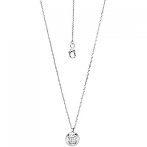 Collier Kette mit Anh�nger 585 Wei�gold 15 Diamanten Brillanten 43 cm